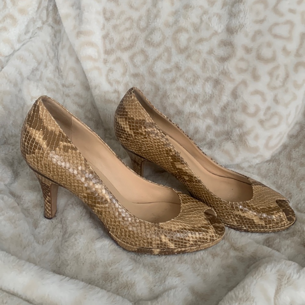 Cole Hann NikeAir Snake Embossed Leather Pumps